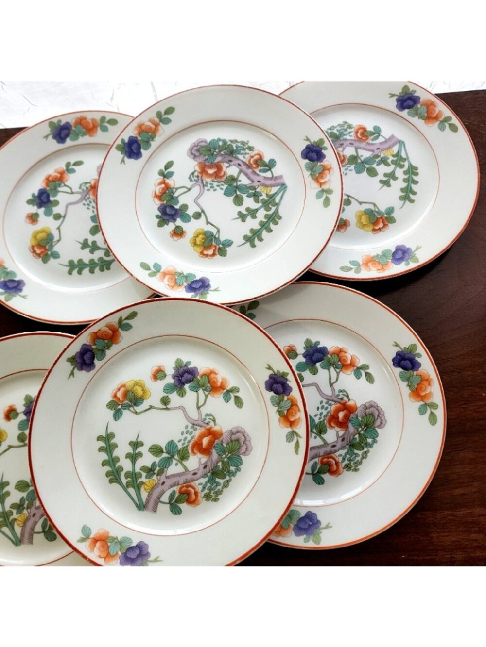 6 Rosenthal Indian Tree Bread Plates Antique 1923 Selb Bavaria vintage Floral Sa - Picture 10 of 14